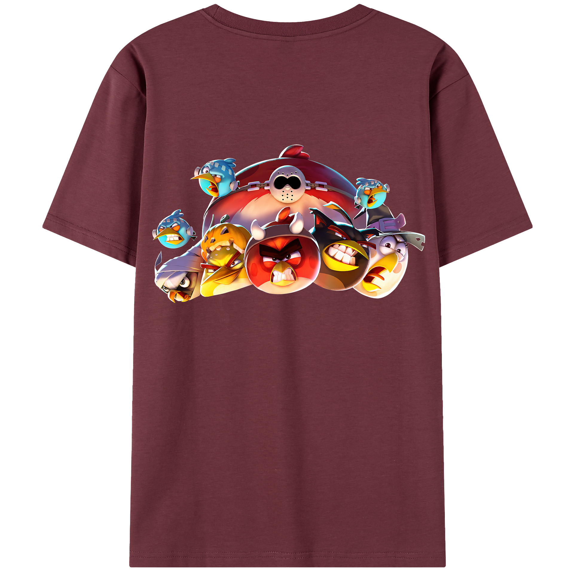 （画像用） Angry Birds アングリーバード 綿100％半袖Tシャツ（背面プリント）